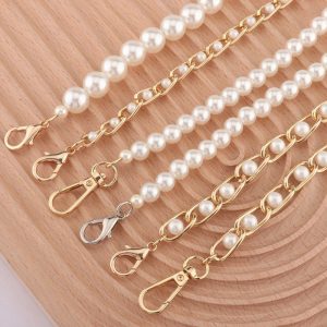 Bag Pearl Chain Mobile Phone case Material Accessories Handbag Chain Bag Replacement Shoulder Strap Bag Strap Custom Pearl Chain
