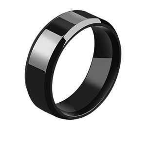 Titanium Stainless Steel Ring Wedding Bands Accessories Women Male Couple Jewelry Men Double Bevel Ring